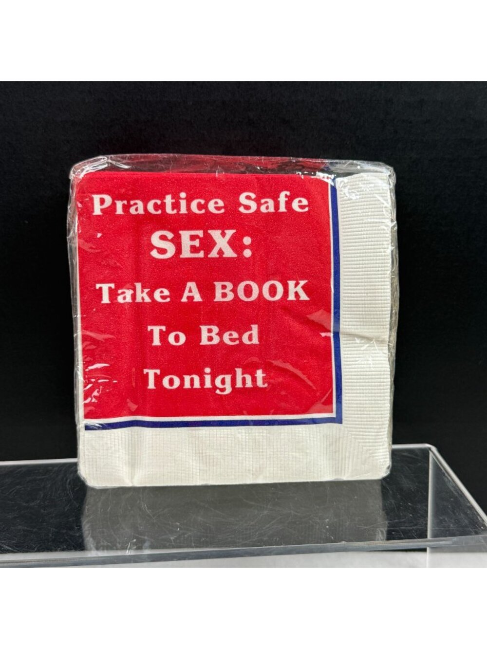 Vintage Haut Papier Napkins Practice Safe Sex Take A Book To Bed Tonight
